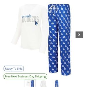 🧢 Ladies Dodger Pajamas brand new size small 🧢